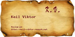 Keil Viktor névjegykártya